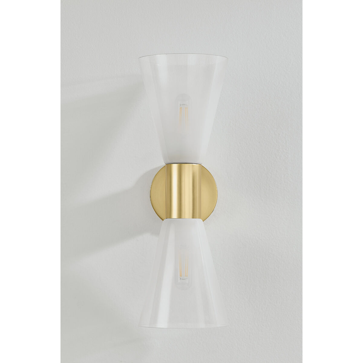 Alma 2 Light 6 inch Aged Brass Wall Sconce Wall Light